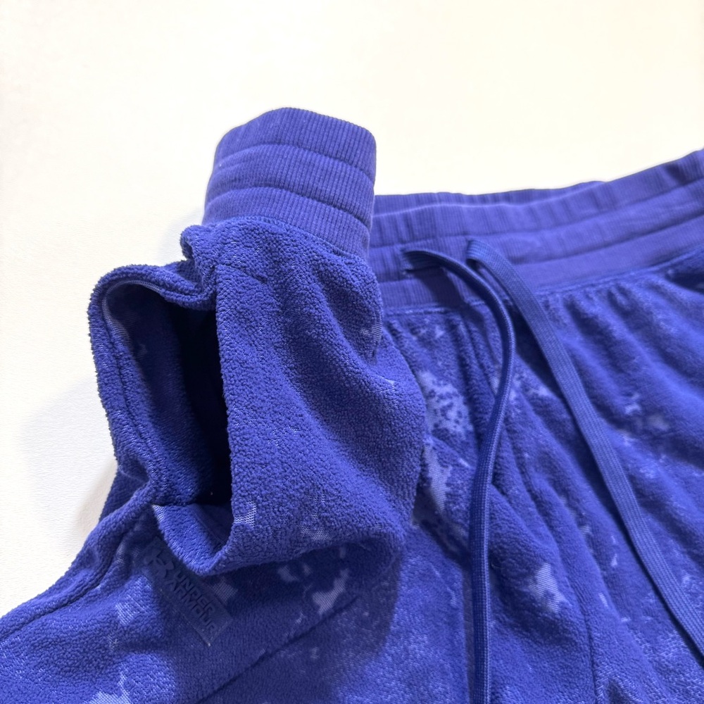 Under Armour Blue Journey Terry Cloth Textured Drawstring Shorts Women's Small - Picture 3 of 7